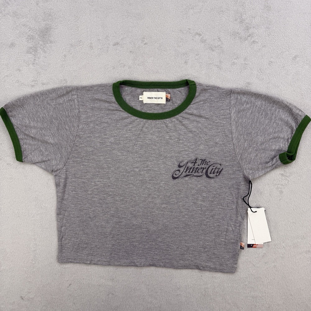 Honor The Gift 4 The Inner City Graphic T Shirt Womens XL Grey Cotton Tee